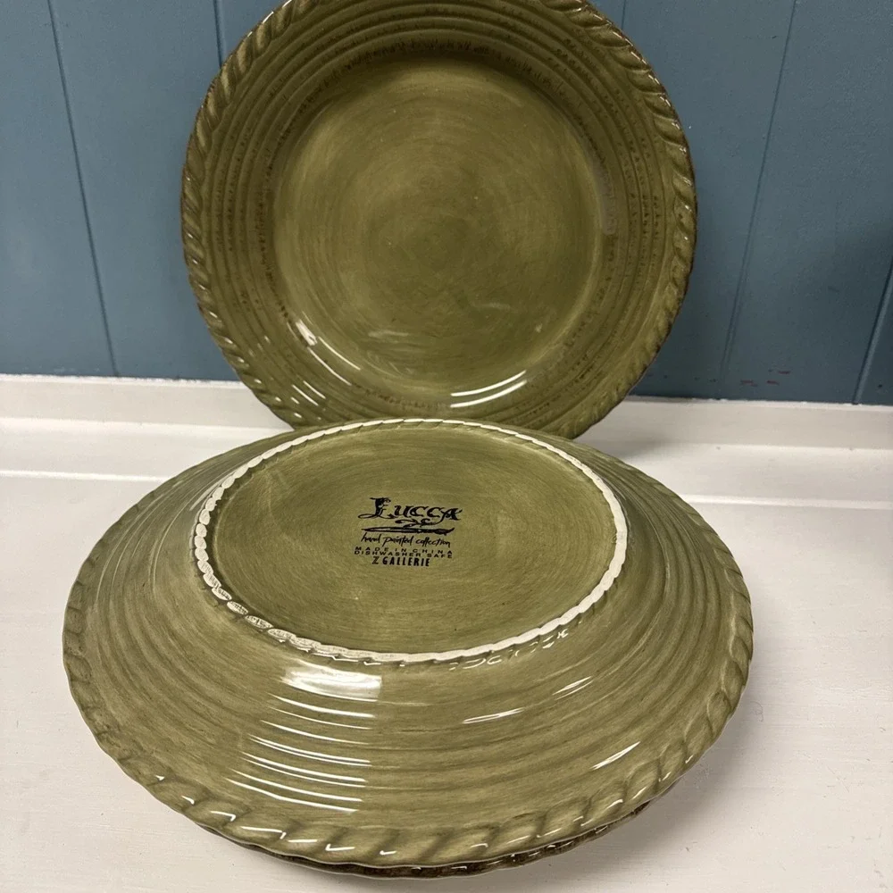 Set Of 4 Z Gallerie LUCCA Rope Pattern 11